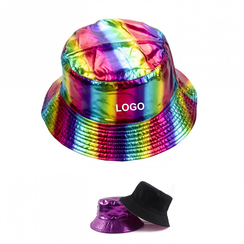 Rainbow Bucket Hat (direct import) with Logo