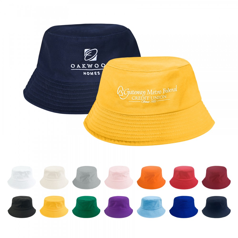 Cotton Bucket Hat with Logo Cotton Bucket Hat with Logo