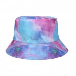 #7 Tie-dye Pattern Basin Cap Bucket Hat with Logo