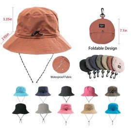 Promotional Full-color Heat Transfer Foldable Bucket Hat with Clip  Promotional Full-color Heat Transfer Foldable Bucket Hat with Clip