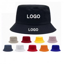 Logo Printed Outdoor Unisex Bucket Hat Beach Summer Getaway Headwear