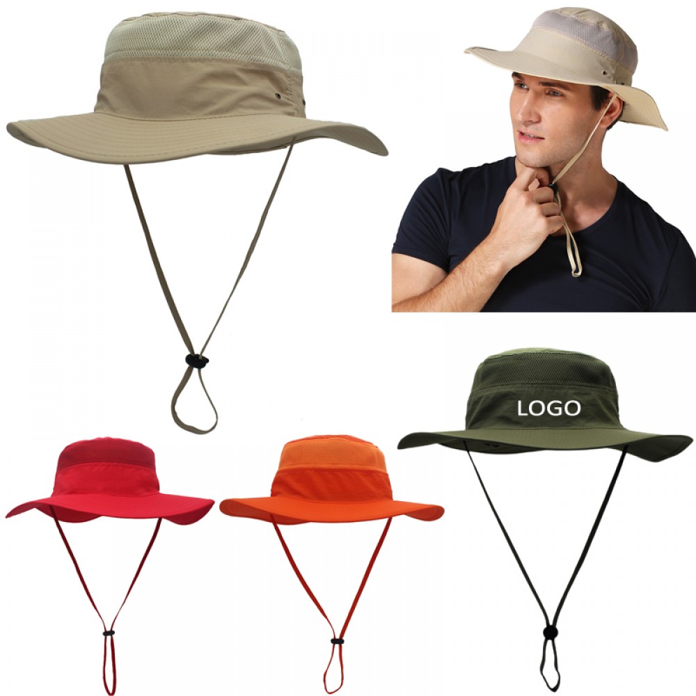 Promotional Custom Bucket Fisher Hat With String -  |  Bucket Hats