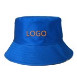 Solid Color Summer Bucket Hat with Logo