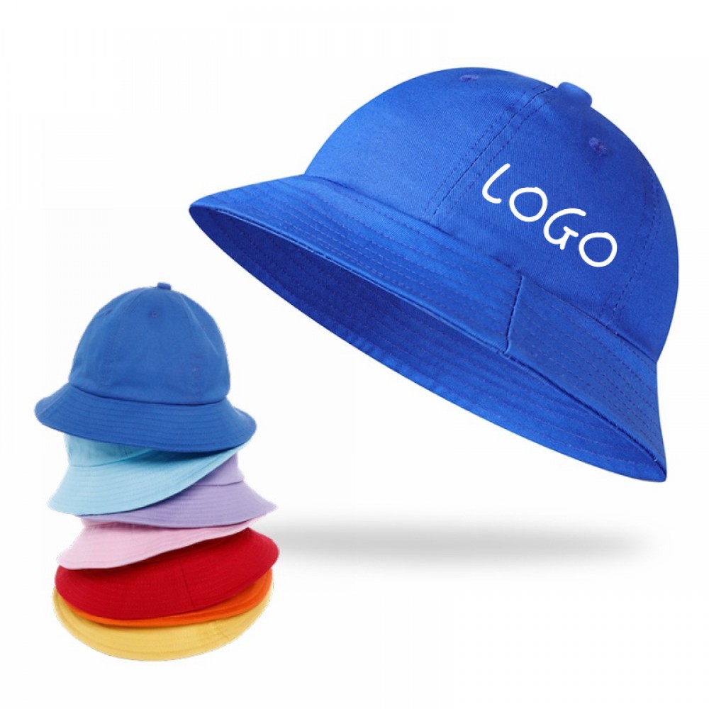 Cute Cotton Bucket Hat with Logo