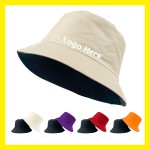 High Quality Double-Sided Cotton Reversible Bucket Hat with Logo