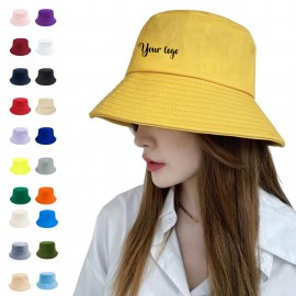 Customized Full Color Custom Cotton Bucket Hats Sun Caps