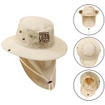 Promotional Wide Brim Sun Bucket Hat With Neck Flap