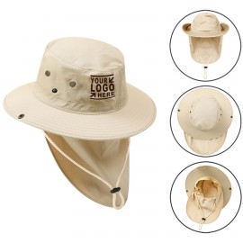Promotional Wide Brim Sun Bucket Hat With Neck Flap  Promotional Wide Brim Sun Bucket Hat With Neck Flap