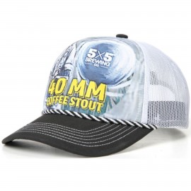 Premium High Density Foam Front 5-Panel With Rope And Mesh Snapback Closure Cap - Sublimation with Logo
