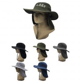 Outdoor Sun Protection Shawl Fisherman Hat with Logo