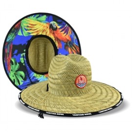Customized Lifeguard Straw Hat w/Full Color Imprint