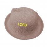 Custom Imprinted Curling Straw Fisherman Hat for Children