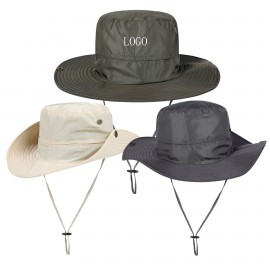 Wide Brim Sun Bucket Hats with Logo