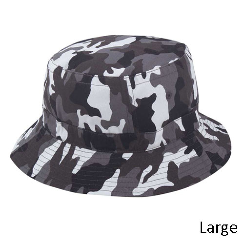 Camouflage Washed Bucket Hat (7 1/8" Large) Custom Imprinted Camouflage Washed Bucket Hat (7 1/8" Large) Custom Imprinted