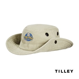 Logo Branded Tilley Wanderer T3W Bucket Hat - Khaki 7 1/8