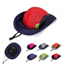 Sun Sports Bucket Hat w/Strap Logo Printed  Sun Sports Bucket Hat w/Strap Logo Printed