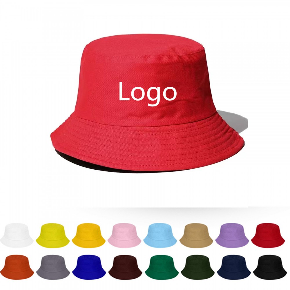 Cotton Bucket Hat with Logo
