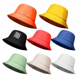 Foldable Cotton Bucket Hat with Logo  Foldable Cotton Bucket Hat with Logo