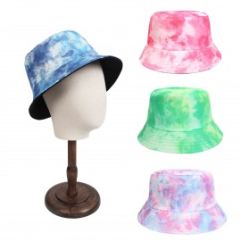 Embroidered Tie Dyed Cotton Summer Beach Sun Hat  Embroidered Tie Dyed Cotton Summer Beach Sun Hat