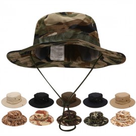 Logo Printed Camouflage Bucket Hat