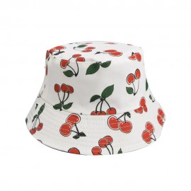 Bucket Hat w/Cherry Print Logo Printed