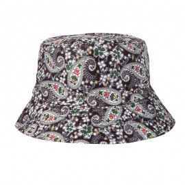 #32 Geometric Tie-dye Pattern Basin Cap Bucket Hat with Logo