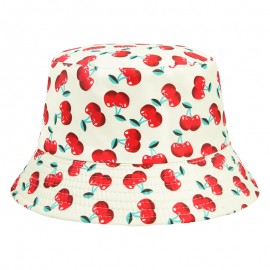 Logo Branded #15 Geometric Tie-dye Cherry Pattern Basin Cap Bucket Hat