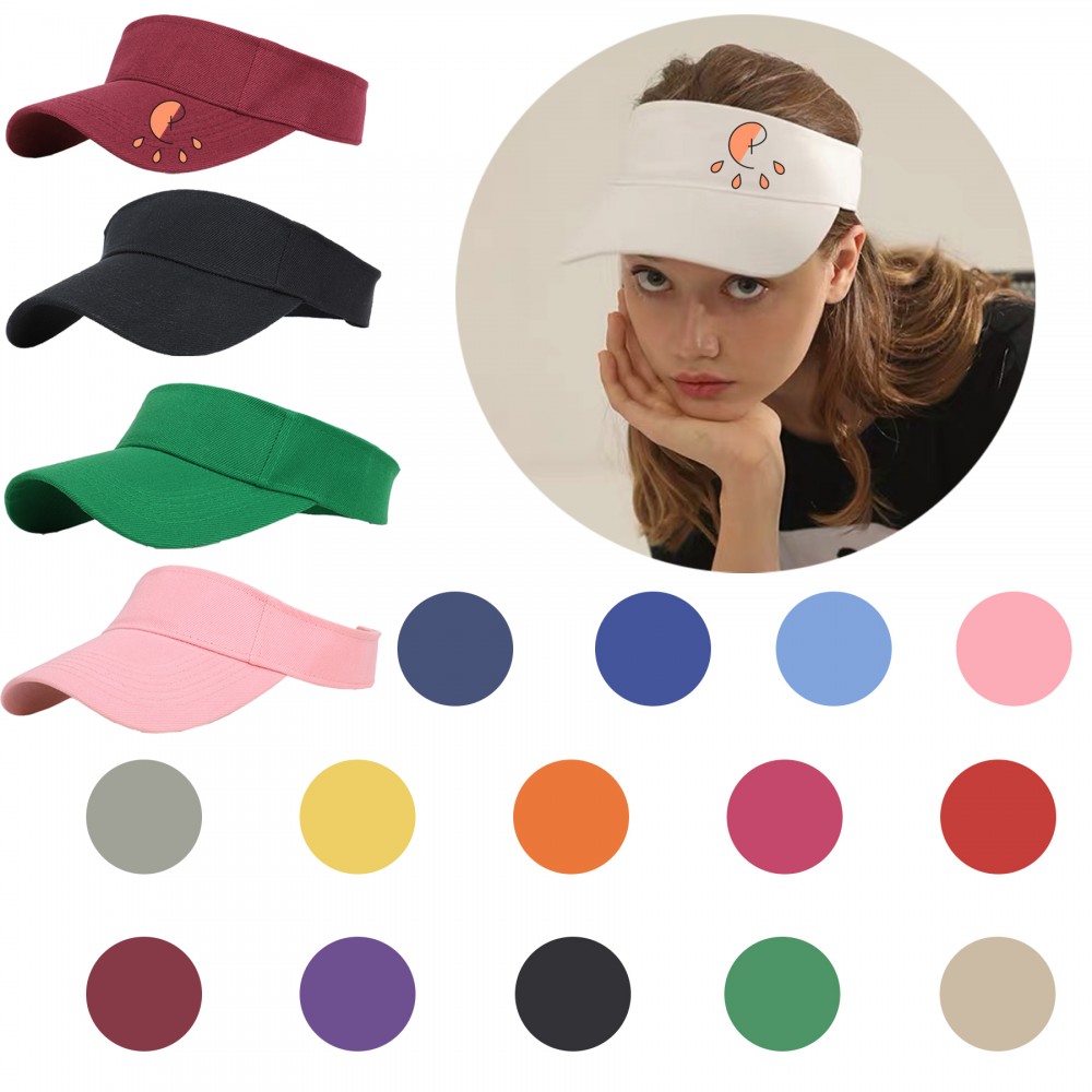 Branded Cotton Breathable Back Visor Branded Cotton Breathable Back Visor