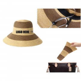 Double Color Beach Straw Hat with Logo