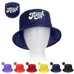 Logo Branded Foldable Fisherman Bucket Hat With Pouch