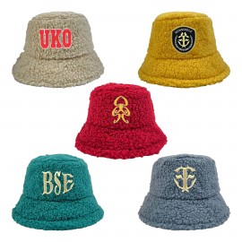 Personalized Winter Plush Bucket Hats  Personalized Winter Plush Bucket Hats