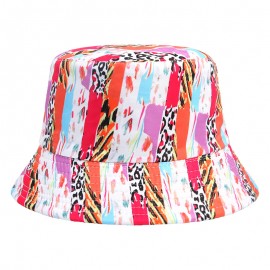 Customized #4 Geometric Tie-dye Flower Pattern Basin Cap Bucket Hat