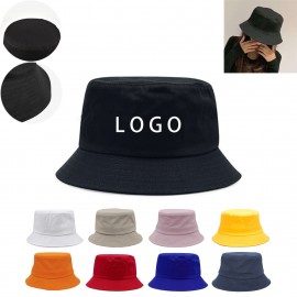 Hot Summer Cotton Bucket Hat with Logo  Hot Summer Cotton Bucket Hat with Logo