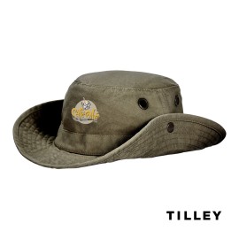 Logo Branded Tilley Wanderer T3W Bucket Hat - Olive 7 3/8