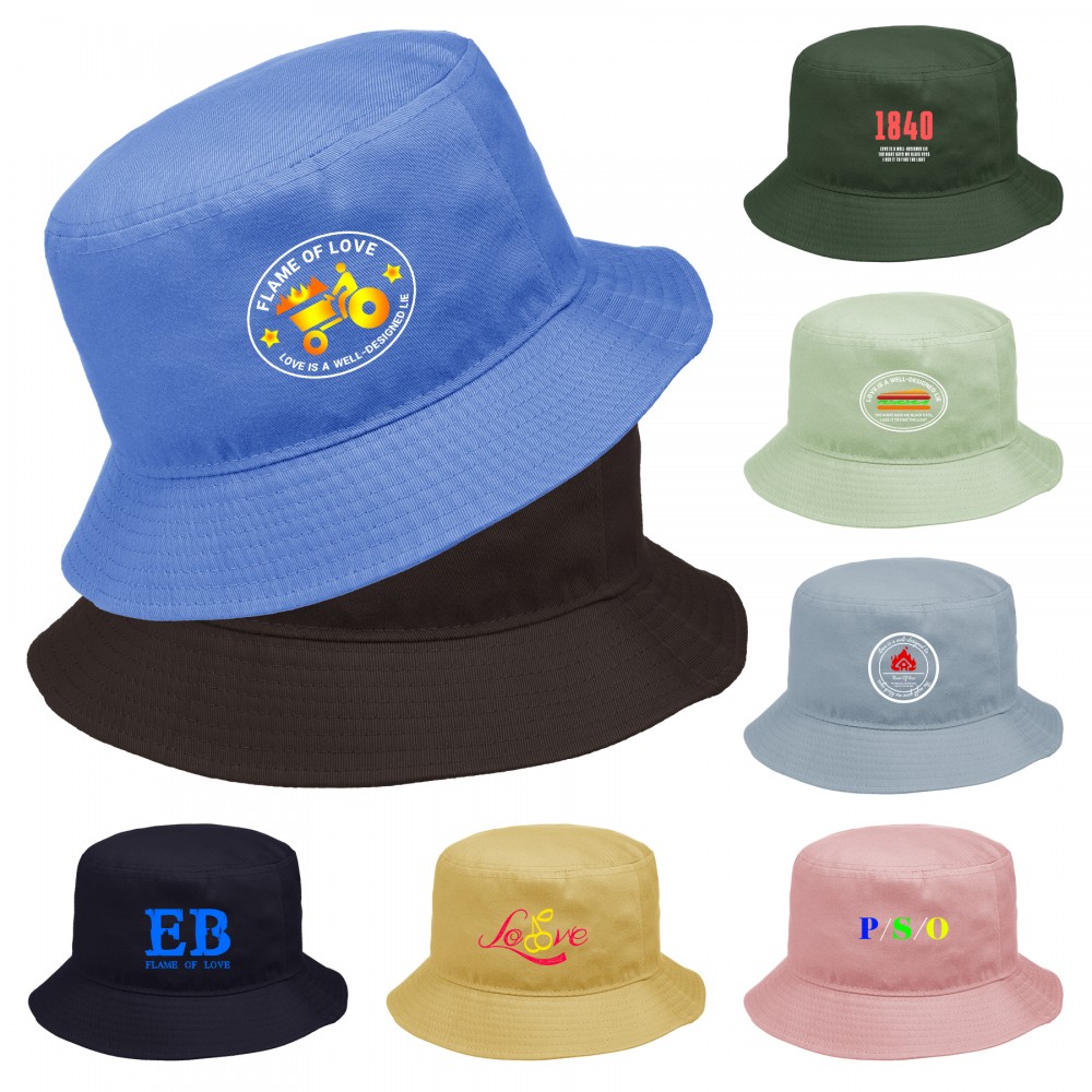 Cotton Bucket Hat with Logo