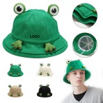 Cute Frog Bucket Hat with Logo
