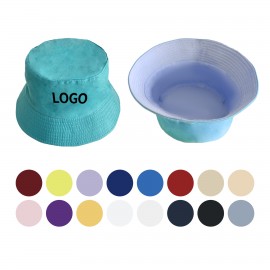 Logo Branded Embroidered Cotton Fisherman Bucket Sun Hat  Logo Branded Embroidered Cotton Fisherman Bucket Sun Hat