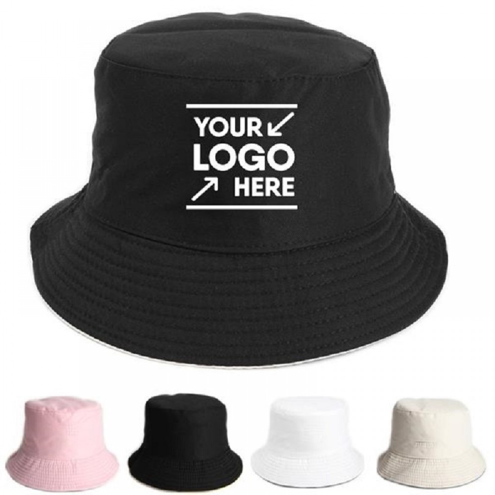 Personalized Solid Color Printed Uv Protection Outdoors Bucket Hat