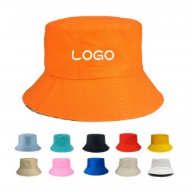 Personalized Foldable Cotton Reversible Wide Brim Bucket Sun Hat  Personalized Foldable Cotton Reversible Wide Brim Bucket Sun Hat