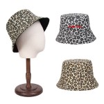 Outdoor Leopard-Print Bucket Hat with Logo