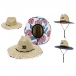 Natural Lifeguard Straw Hats with Logo
