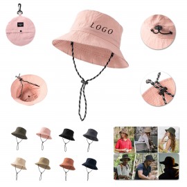 Unisex Foldable Sun Bucket Hat with Logo