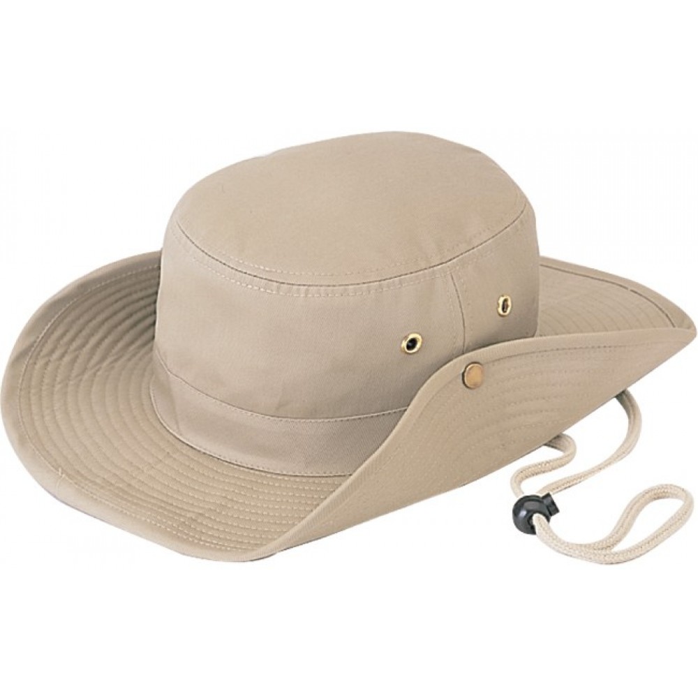 Logo Branded Fishman Bucket Hat, Brushed Cotton Twill