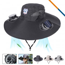 Customized Armor Solar Double Fan Bucket Hat With String