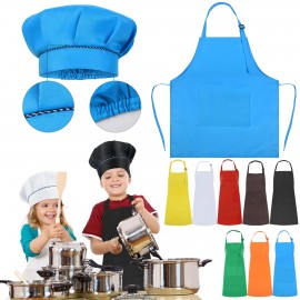 Kids Apron Chef Hat Set with Logo  Kids Apron Chef Hat Set with Logo