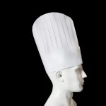 Disposable Tall Chef Hat Logo Embroidered