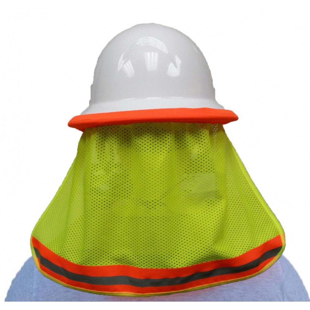 3C Products Safety Yellow Neck Shade Cover For Hardhat with Logo