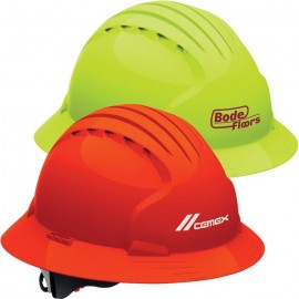 Evolution 6161 Full Brim Hi-Vis Hard Hat with Logo