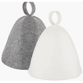 Customized 11" X 8" Natural Sheep's Wool Felt Sauna Hat  Customized 11" X 8" Natural Sheep