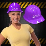 Purple Plastic Construction Hat with Logo